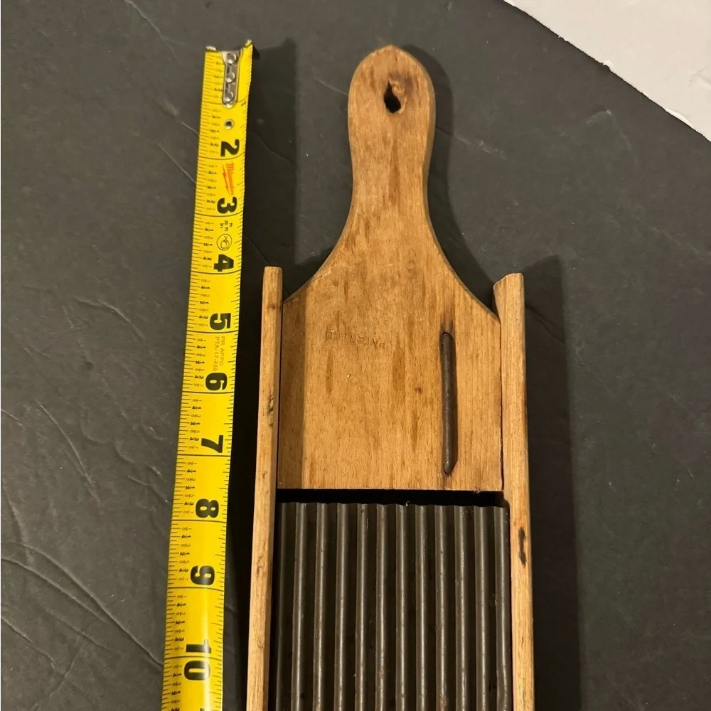 Vintage primitive vegetable slicer mandolin